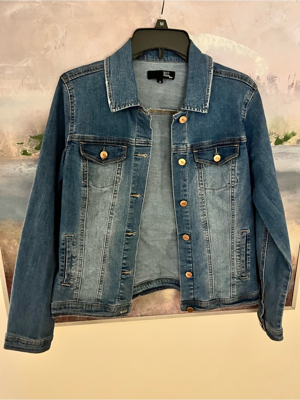 1822 Denim Women's Medium Blue Classic Jean Jacket